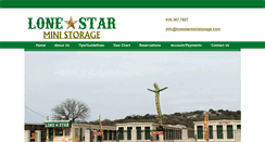 Desktop Screenshot of lonestarministorage.com